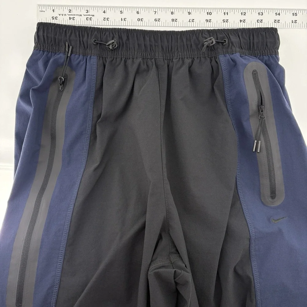 Nike Tech Dri-FIT Woven Colorblock Oversized Pants Mens S Black & Blue